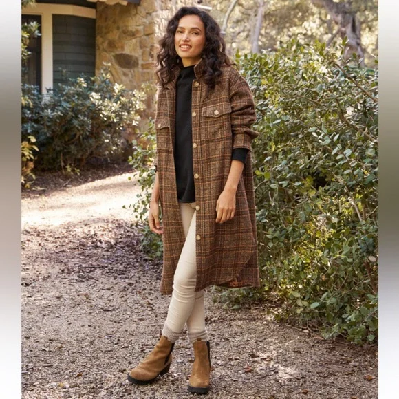 Frank & Eileen Gavin Italian Wool Blend Bouclé Shirt Jacket Shacket Size Medium